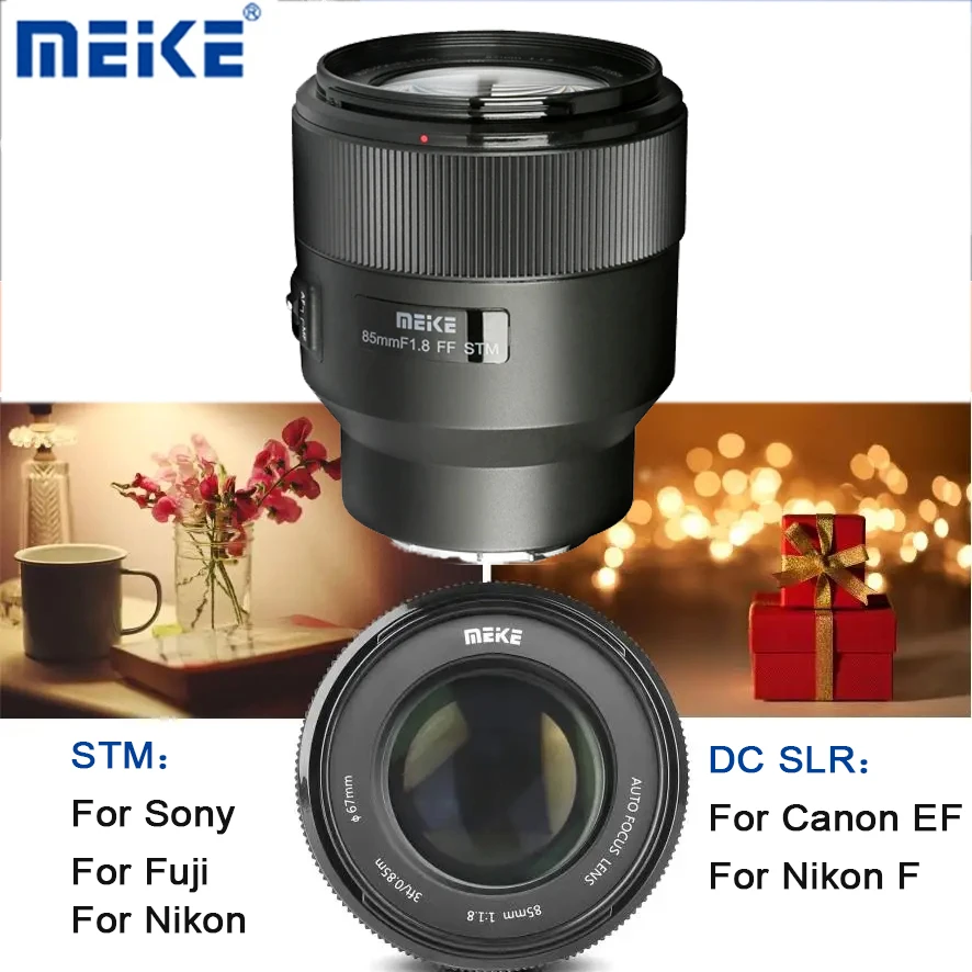 

Meike 85mm F1.8 Auto Focus STM Full Frame Portrait Lens For Sony E/Nikon Z/Fuji X/Canon SLR EF/Nikon F Mount Cameras In Stock