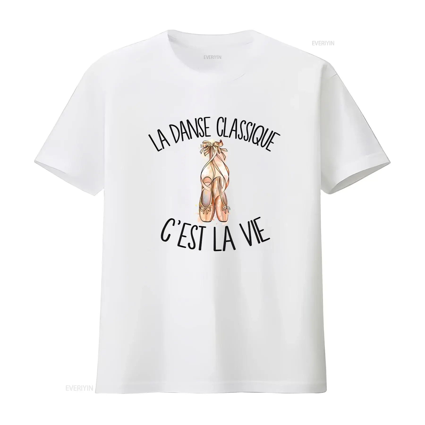 Classical Dance T Shirt for and Kids La Danse Classique C'est Vie Design vintage Washed homme Versatile Slightly