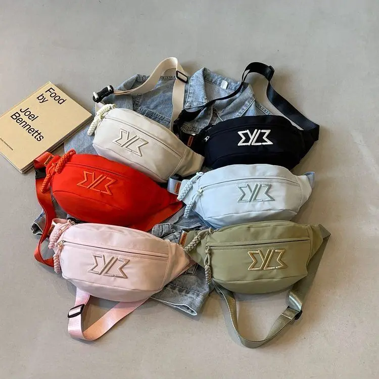 casual-unisex-crossbody-bag-dumpling-shape-sporty-waist-bag-street-style-leisure-tote-bag-polyester-oxford-cloth-material