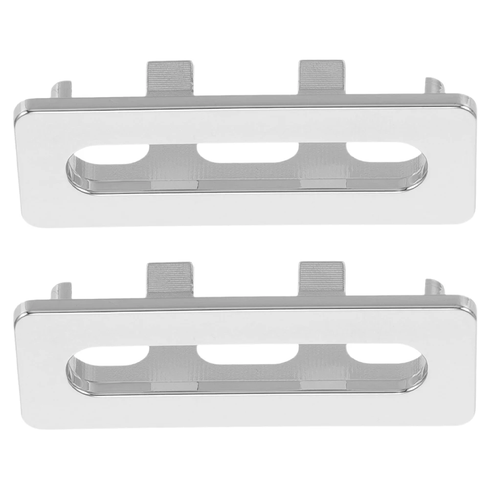 

2 Pcs Basin Overflow Cover Sink Hole Accessories Bathroom Trim Silver Kitchen Cap