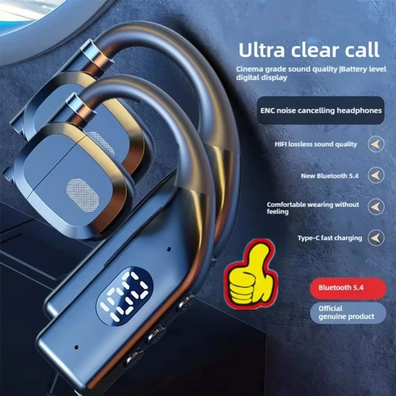 Wireless Single Earphones Bluetooth Ture Sport Headphones HiFI Stereo Game Waterproof Headset Noise Canceling Waterproof Hanging