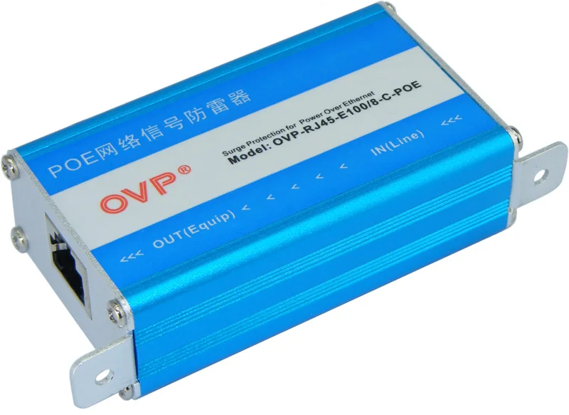 OVP-RJ45-E100/8-C-POE POE network camera equipotential grounding-free lightning protector