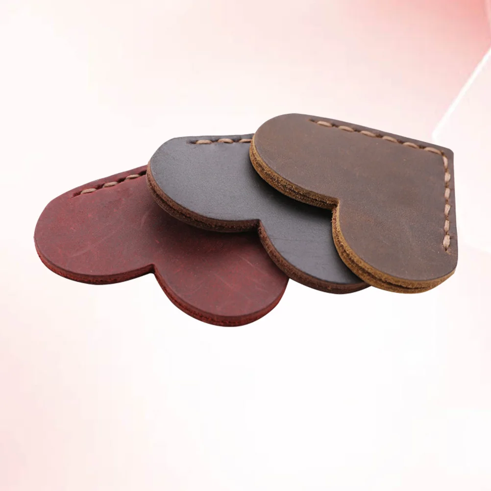 

3Pcs Heart Shaped Bookmark Page Marker Coffee Brown Wine Red Elegant Book Decoration Scrapbooking School Supplies