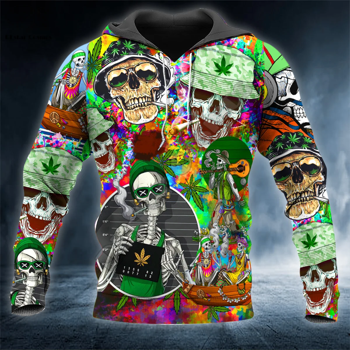 

Weed Skull Green Leaf Reggae Trippy Tattoo Pullover 3DPrint Men/Women Autumn Harajuku Streetwear Casual Funny Jacket Hoodies 8X