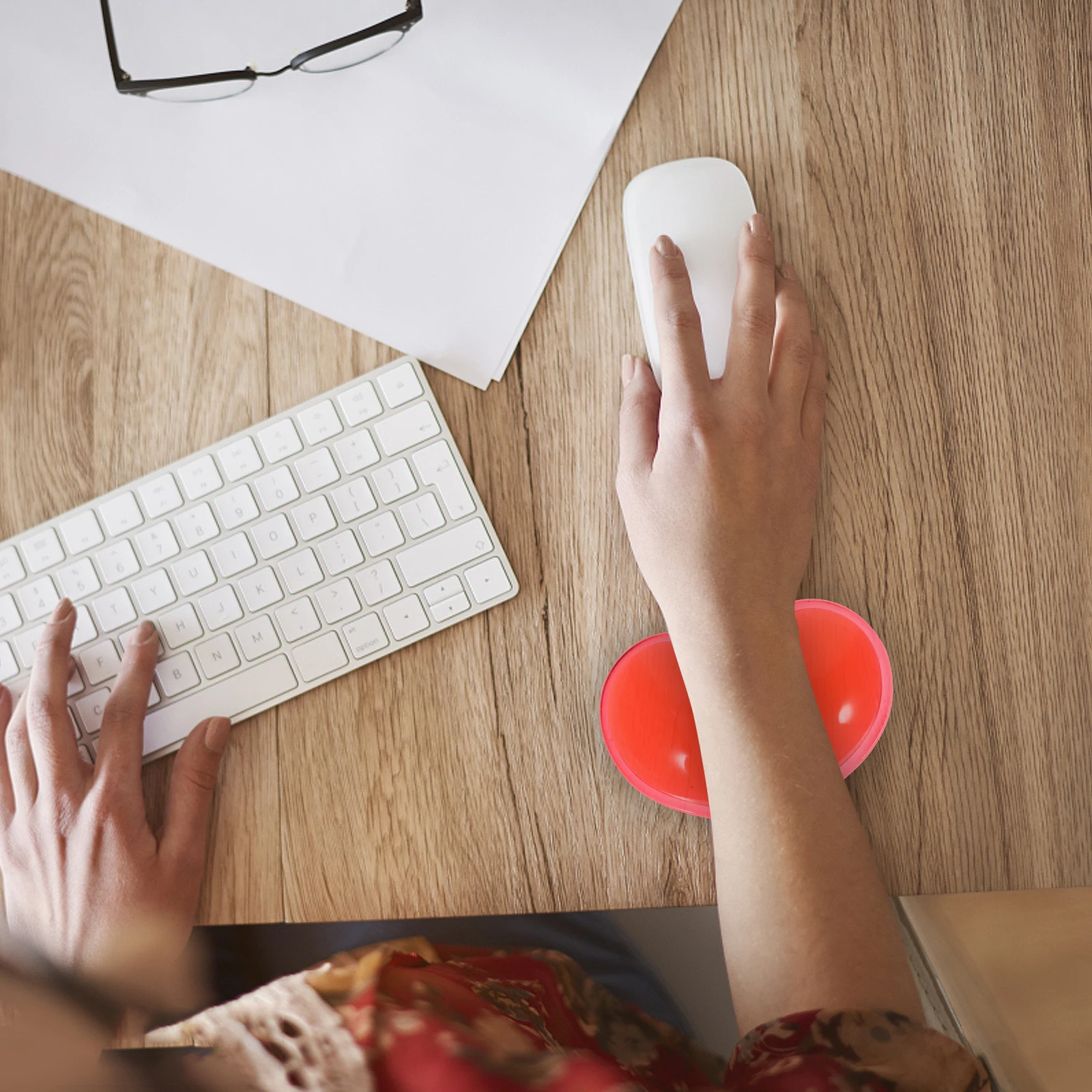 

2 Pcs Silica Gel Mouse Pad Wrist Rest for Office Computer Laptop Comfortable Mouse Pad Wrist Support Premium Design