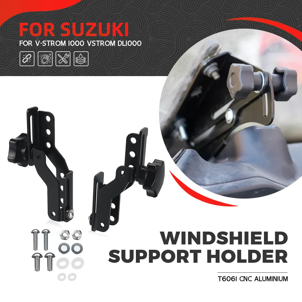 

Windshield Support Holder Windscreen Strengthen Bracket Kits For Suzuki Vstrom DL1000 V-strom 1000 2014-2015-2016-2017-2018-2019