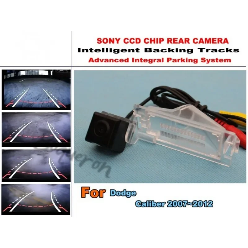 For Dodge Caliber 2007~2012 Smart Tracks Chip Camera HD CCD Intelligent Dynamic Parking Car Rear View Camera