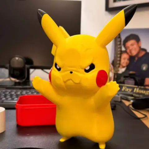 Top Seller Pikachu Peeking Through Window Creative Action Figure - 3D Printed Collectible for Desk Decor Premium Detail