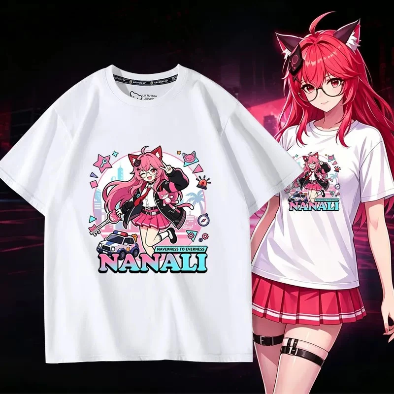 Anime Neverness To Everness Mint‌ Graphics T-shirts High Quality Summer Short-sleeved Loose Casual Cotton Hip-hop T-shirts