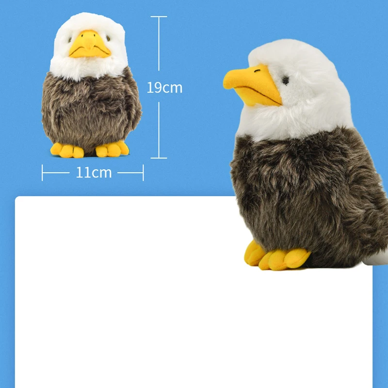 ตุ๊กตาขนนุ่มรูปนกอินทรีเหมือนจริง น่ารัก ขนาดเล็ก ของตกแต่งบ้าน สวน ถ่ายรูป ของประดับตกแต่ง นกปลอม