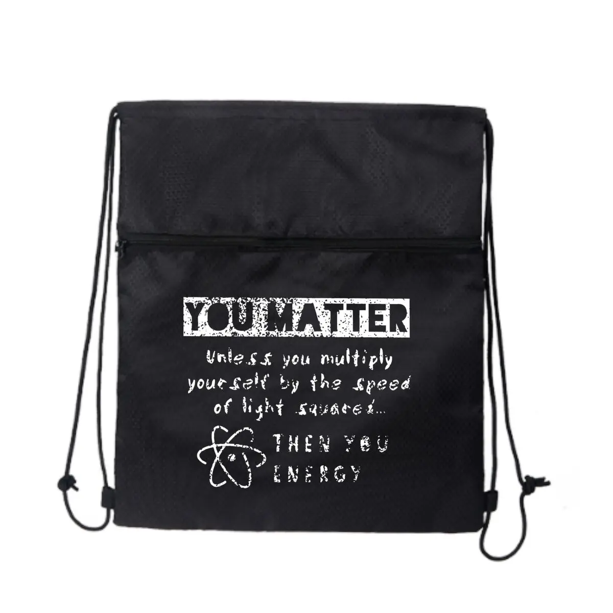 

Вдохновляющий и утягивающий сообщение You Matter для занятий спортом на открытом воздухе, простой рюкзак с карманом на шнурке