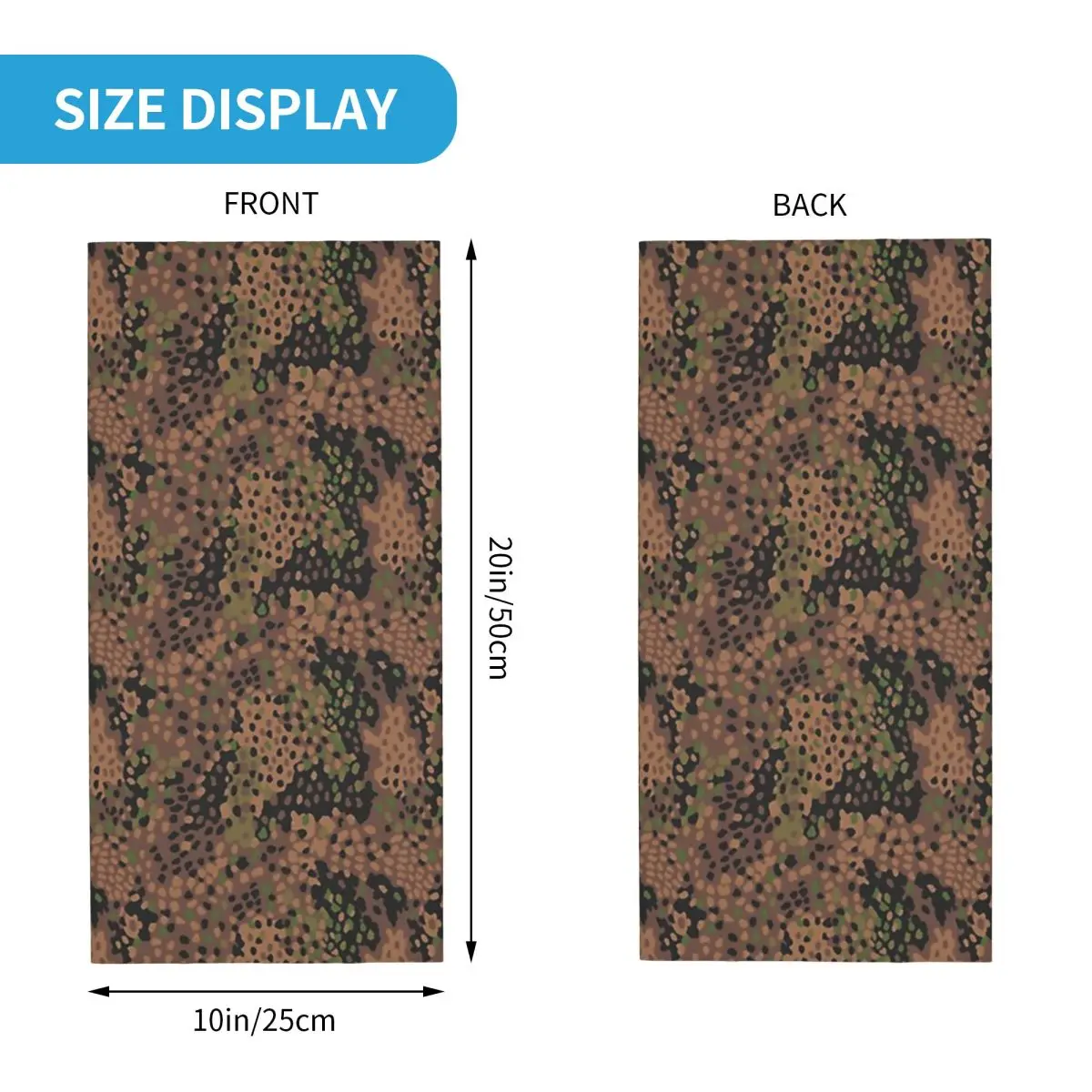 Pea Dot Camo Military Bandana Neck Gaiter Printed Mask Scarf Multi-use Cycling Scarf Riding For Men Women Adult Washable