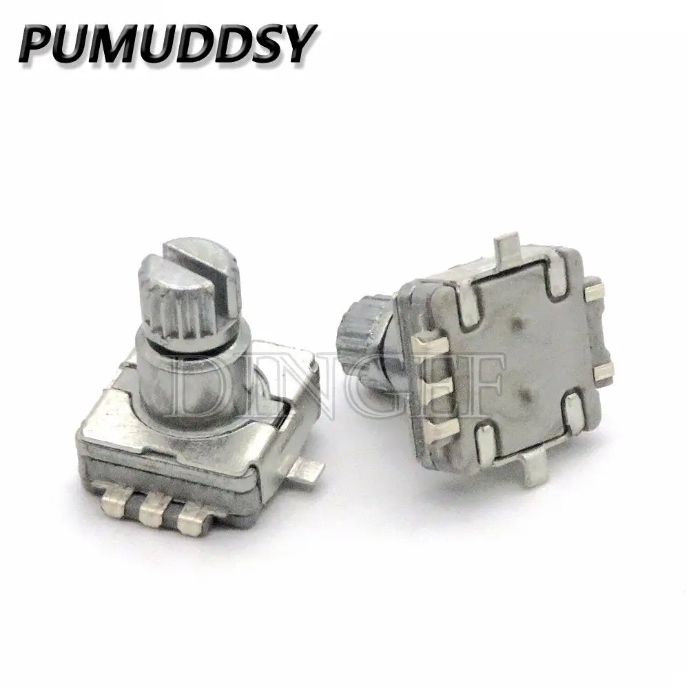 5PCS/LOT Rotary Encoder Switch EC11 With Push Switch 5Pin SMD Type Handle Length 10MM Plum Shaft
