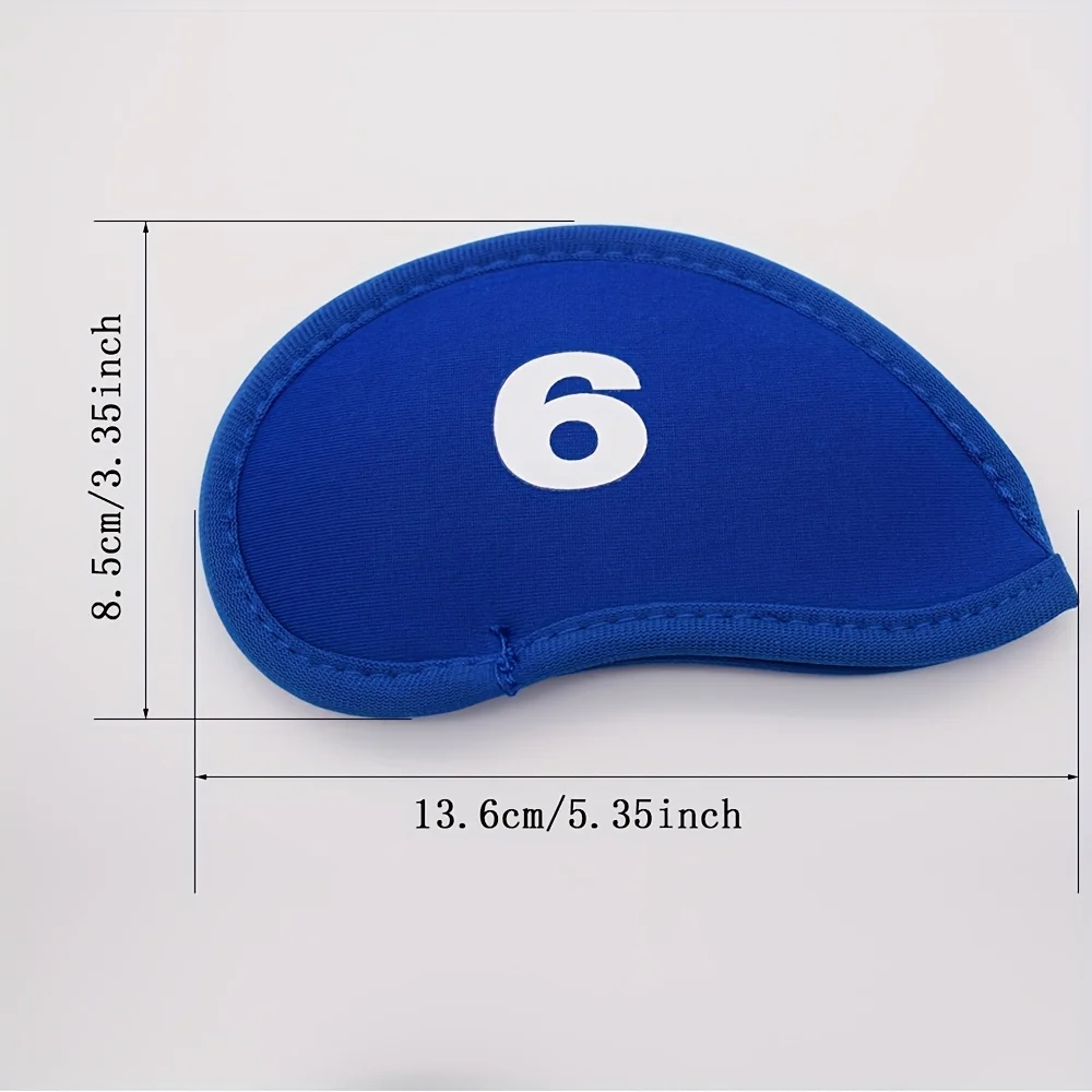 10Pcs Portable Golf Club Iron Head Covers Protector Golfs Head Cover Set Headcover Protector Golf Supplies