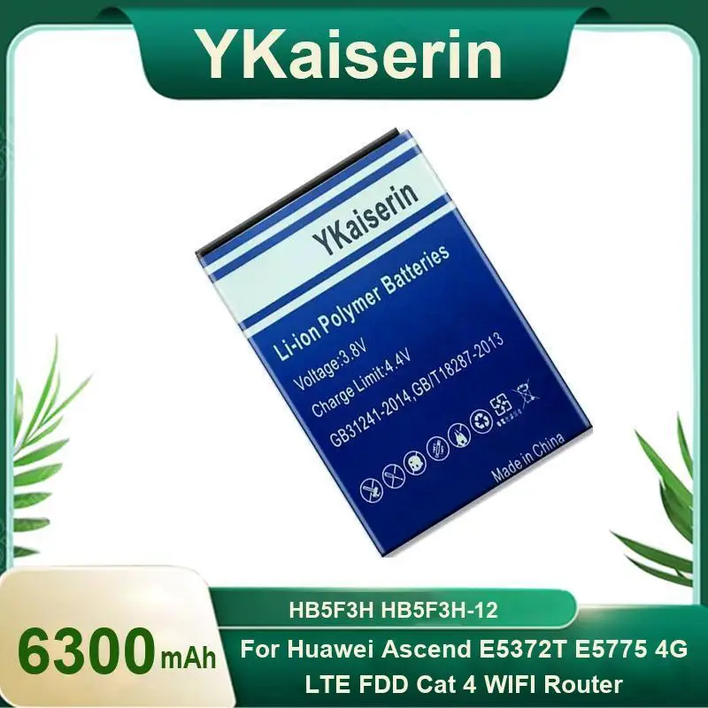 

HB5F3H HB5F3H-12 Надежный аккумулятор для мобильного телефона 6300 мАч для Huawei Ascend E5372T E5775 4G Lte Fdd Cat 4 Wi-Fi маршрутизатор