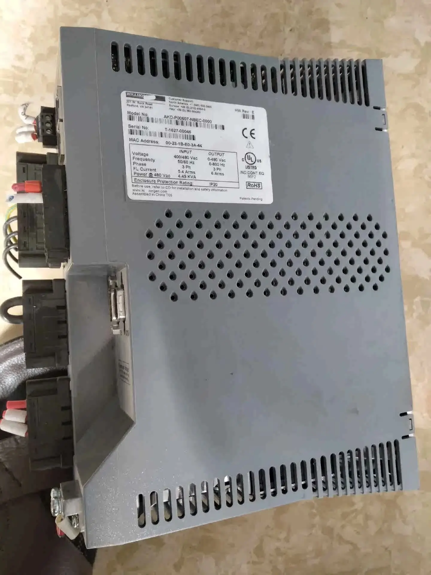 AKD-P00607-NBEC-0000 Сервопривод для Kollmorgen