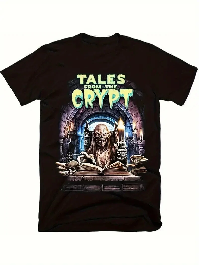 

Women's Retro Vintage Tales From The Crypt Graphic T-Shirt Unisex Men Vintage Oversize Tee Cotton Streetwear Loose Short Sleeve