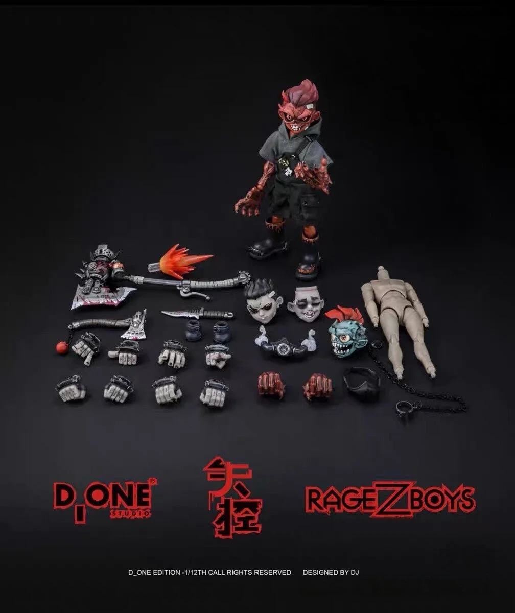 D One Studio Rage Zboys 1/12 Scale Trendy Articulated Customized Collectible Action Figure Out Of Control For Collection Display