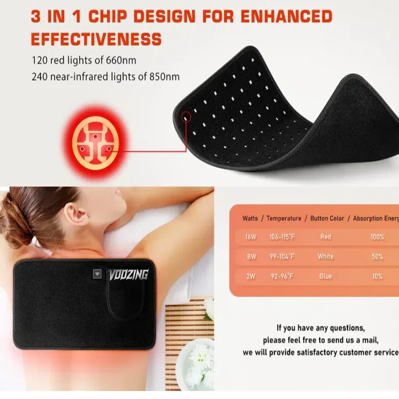 

Коврик красного света новейшего поколения 660 нм 850 нм с повышенным проникновением и эффективностью