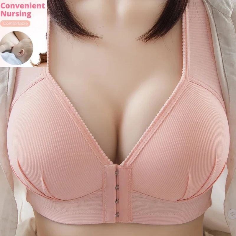 

36-46 Size Seamless Sexy Open Cup Bra for Maternity Pregnancy Women Front Closure Breastfeeding Underwear Nursing Bras