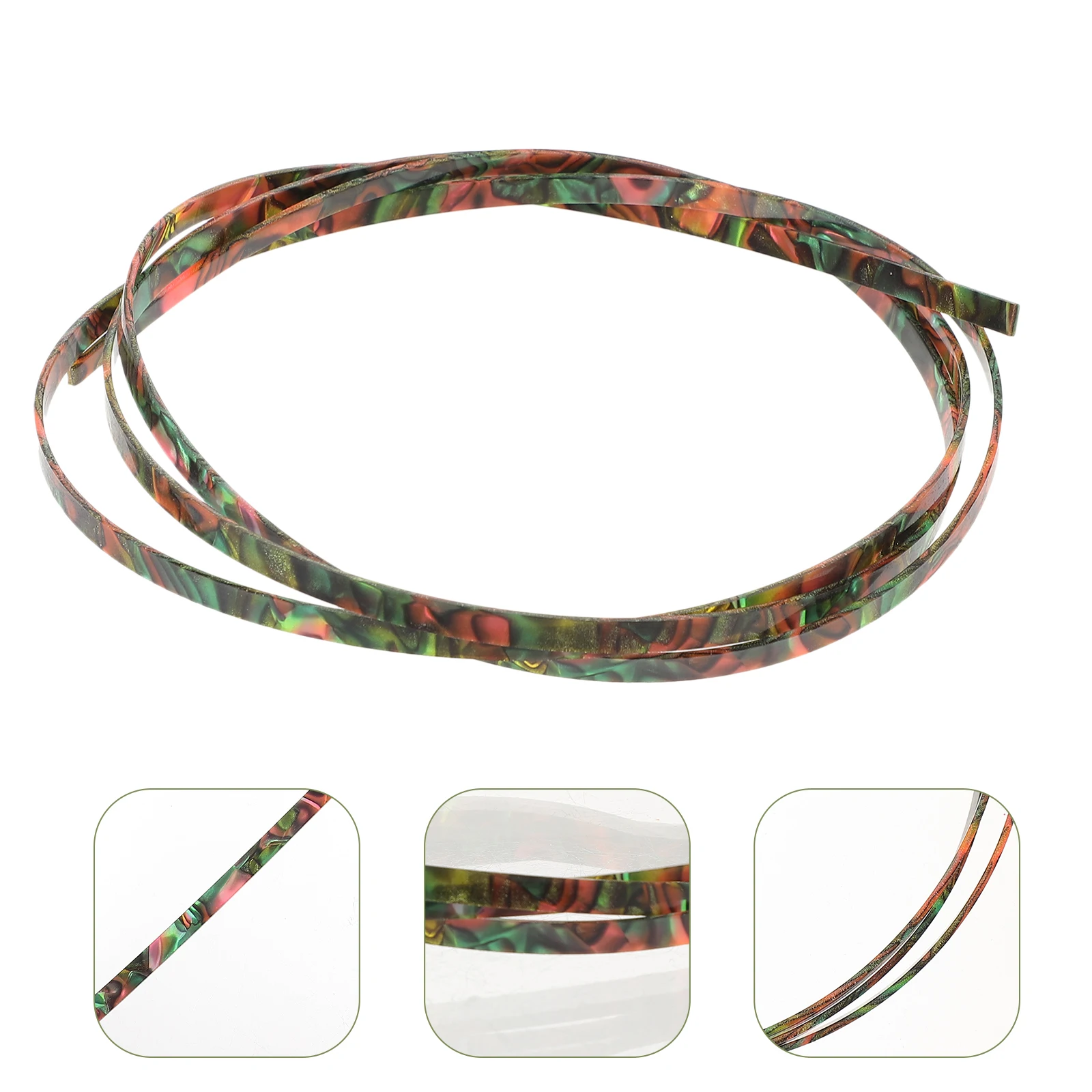 

1pc Flexible Plastic Guitar Binding Strips Decorative Trim Purfling Accessory Waterproof Durable Ukulele Decoration Instrument