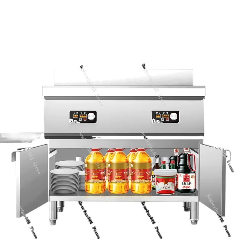 

Commercial Induction Cooker Double Stove Cabinet Type Flat Induction Cooker Stir-frying Concave 5kw High-power Fire Stove