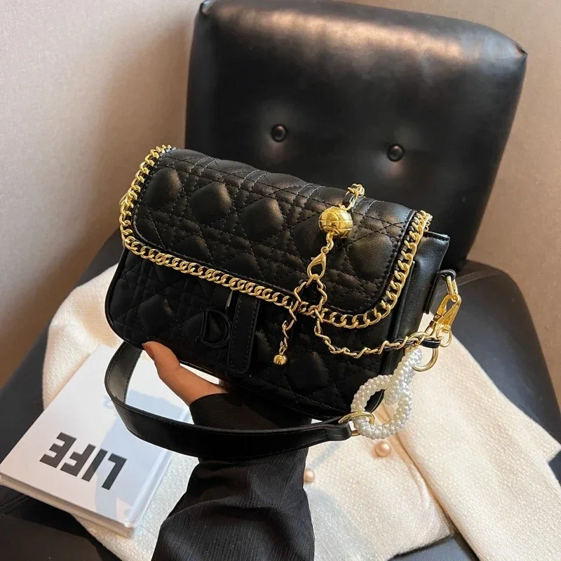 

‌2025 Korean Style Chain Bag - Women's Luxury Messenger Purse | INS Fashion Small Crossbody & Underarm Handbag‌