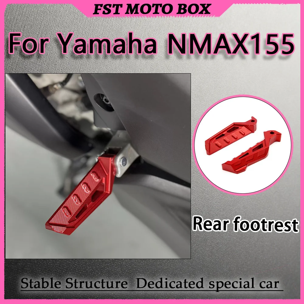 For Yamaha NMAX155 NVX155 Rear Seat Footrest Foldable Storage Design Upward Folding Avoid Scrap Accessory for Motorbikes
