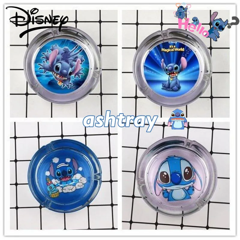 

Kawaii Cartoon Stitch Ashtray Fashion Personality Household Living Room Boyfriend Portable Desktop Props Decor Ornaments Gifts