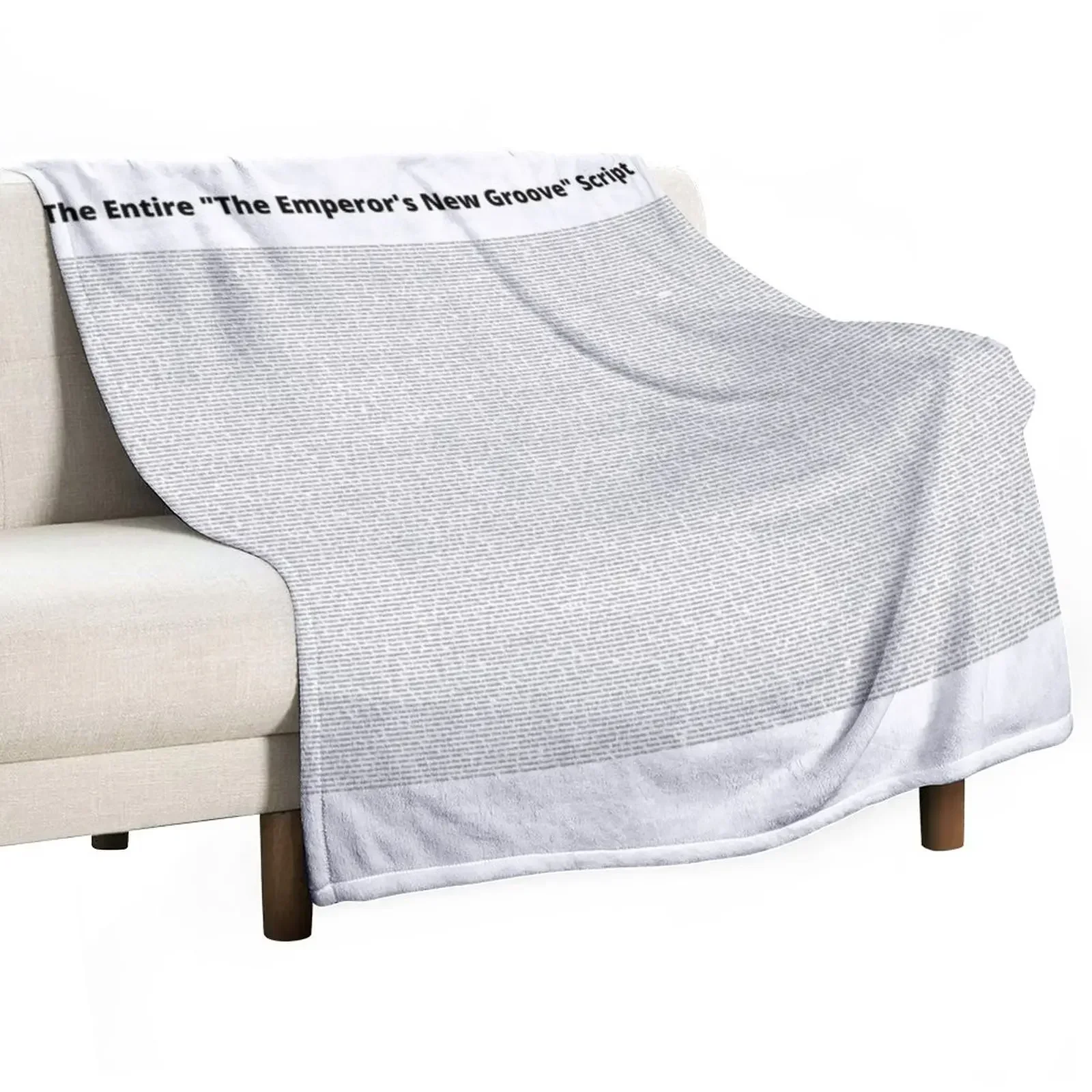 The Entire The Emperor's New Groove Script Throw Blanket blankets and throws Moving Loose Nap Blankets