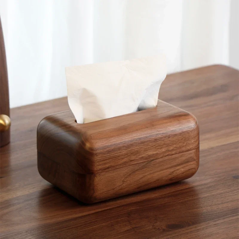 

Nordic Creative Solid Wood Tissue Box Home Living Room Desktop Simple Paper Extraction Box Housewarming Gift