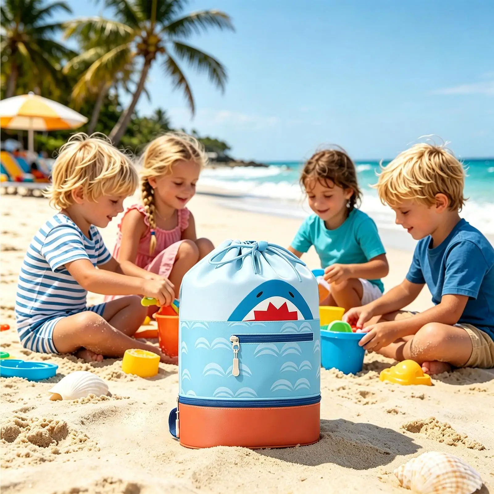 Swim Bag For Kids Dry Wet Separate Travel Backpack Waterproof Swim Backpack With Drawstring Shoe Compartment For Beach Gym