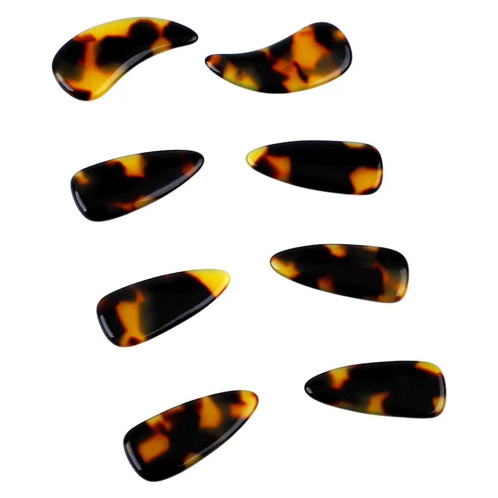 8PCS Durable Tortoiseshell Transparent Blue Color Guzheng Finger Picks Plastic Chinese Zither Picks Guzheng Nail Covers Guzheng