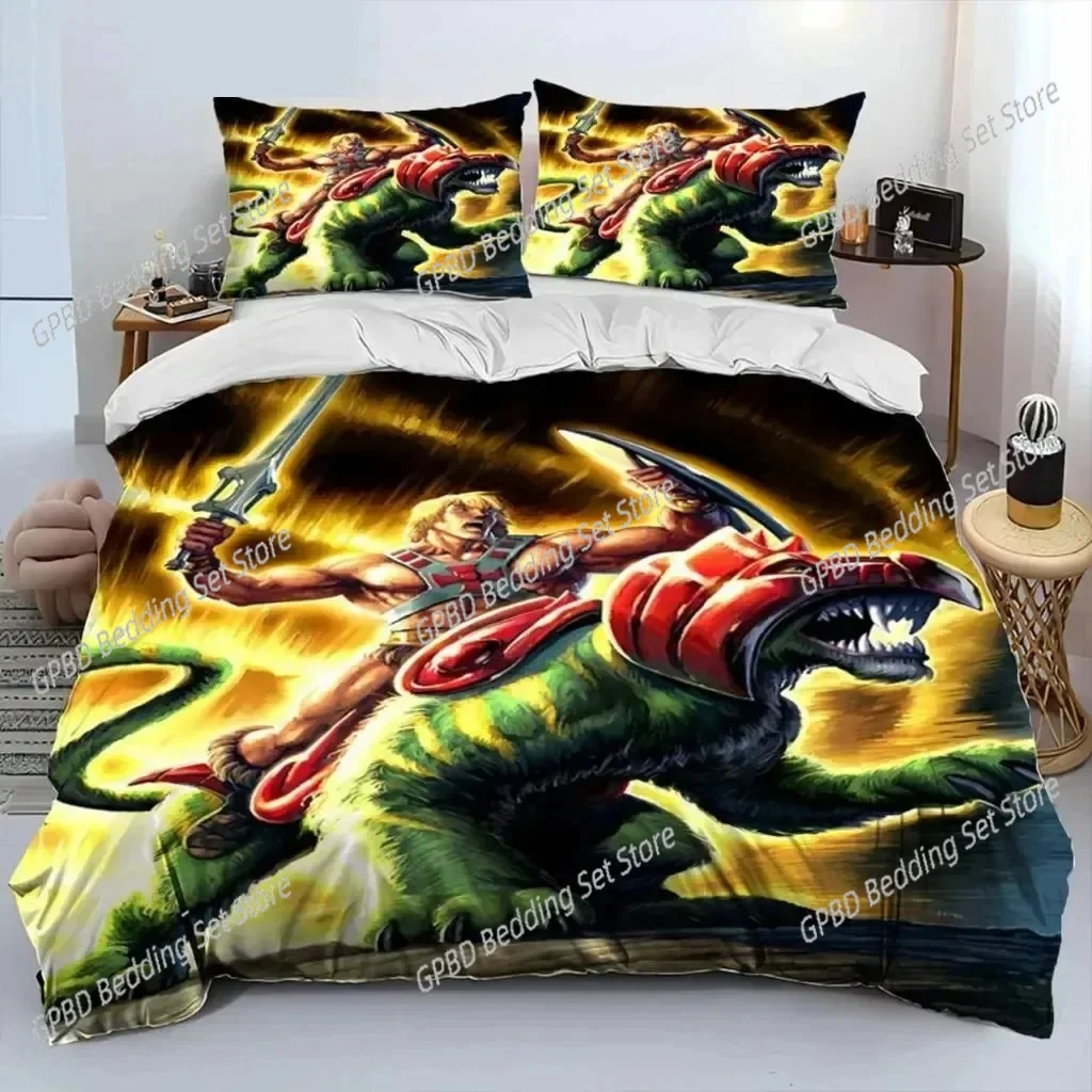 

He Man The Masters Of The Universe Comfortable Duvet Quilt Cover Pillowcase Bedding Set Children Bedroom Decoration Home Textile