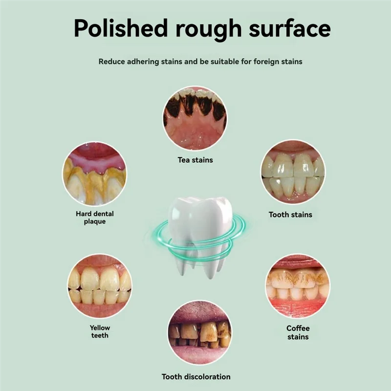HIM-Zahnreiniger-Werkzeug mit 5 Bürstenköpfen, 5 Geschwindigkeitsmodi und LED-Licht, IPX6 wasserdichtes Zahnpolierer-Polier-Set