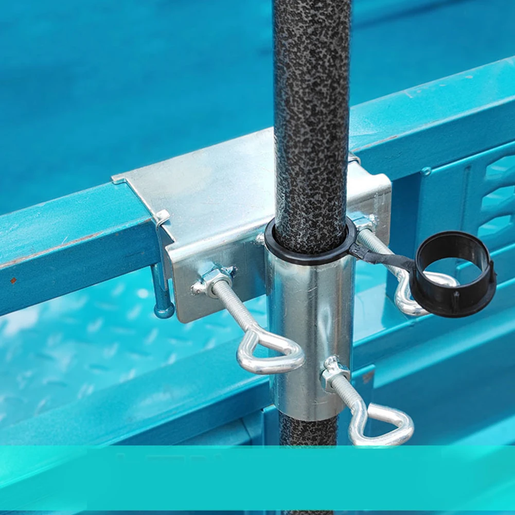 Abrazadera para sombrilla de Patio al aire libre, soporte de montaje ajustable para silla con gancho para playa, Patio, balcón, cubierta de barcos