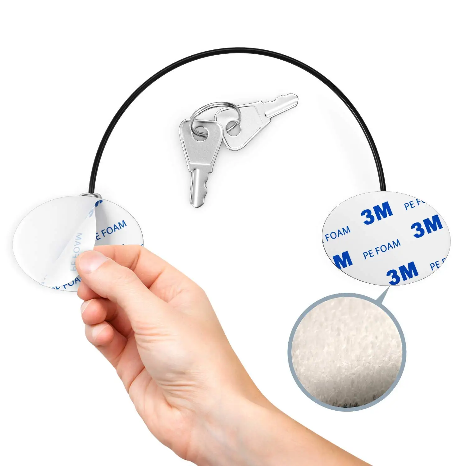 Safety Window/Fridge Lock with Adhesive-Durable Metal&Plastic Security Lock for Cabinets,Drawers,Refrigerators,Freezers & Doors