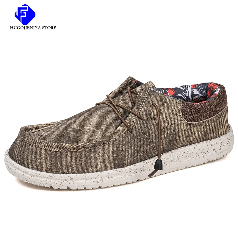 New Men Sneakers Loafers Casual Canvas Espadrilles Shoes Big Size 50 Fashion Leather Footwear Soft Flats Breathable Lightweight