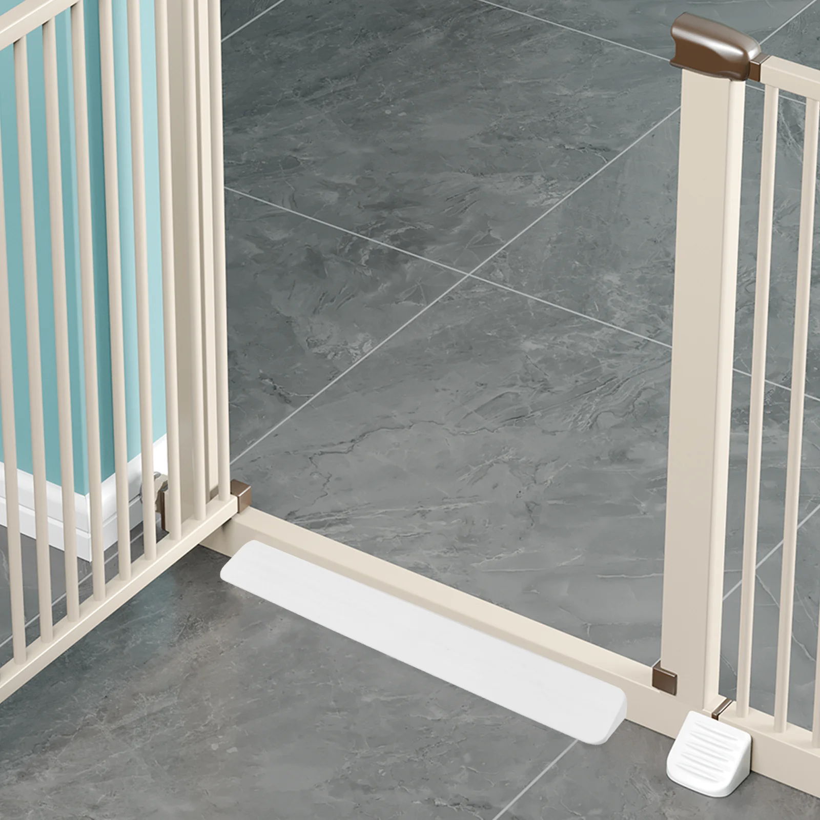 Safety Door Fixator Babyproofing Guardrail Fixator Non-Slip Anti-Kick Pedalboard Stable Dog Gate Support Accessory