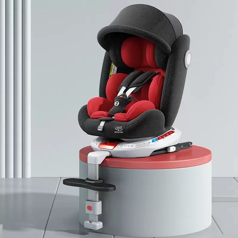 NONE Kindersicherheits-Autositz mit Halterung 360° °   Drehbarer Sicherheitssitz ISOFIX Stahlschnittstelle, geeignet für Kinder im Alter von 0–12 Jahren 10