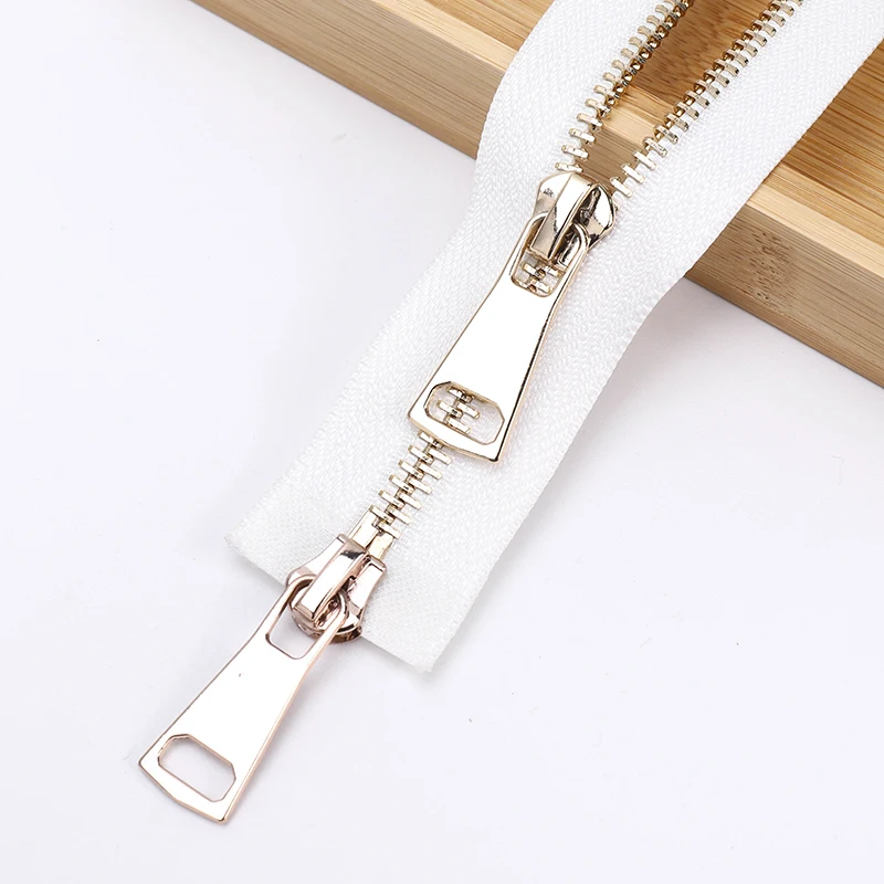 5# 70cm Metal Zipper Open Ended Double Slider Two-way Zip Replaceable Jacket Coat Repair Zip Diy Sewing Accessories