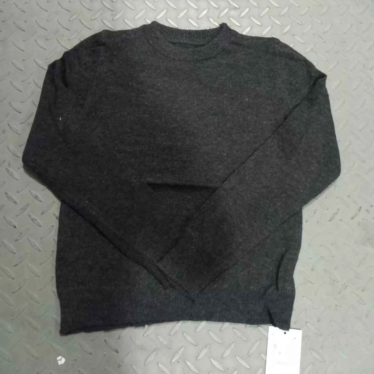 

Женский однотонный вязаный свитер с длинным рукавом и круглым вырезом, свободные шерстяные трикотажные топы