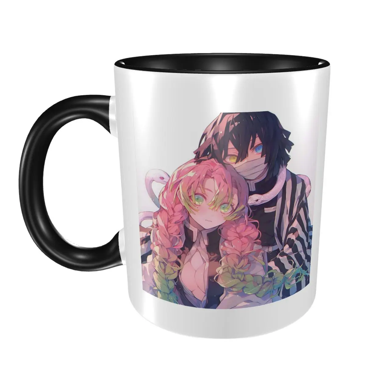 

Кружка Mitsuri Kanroji And Iguro Obanai, забавные керамические кофейные чашки, чайные кружки, чашка для молока, посуда для напитков, подарки для женщин и мужчин