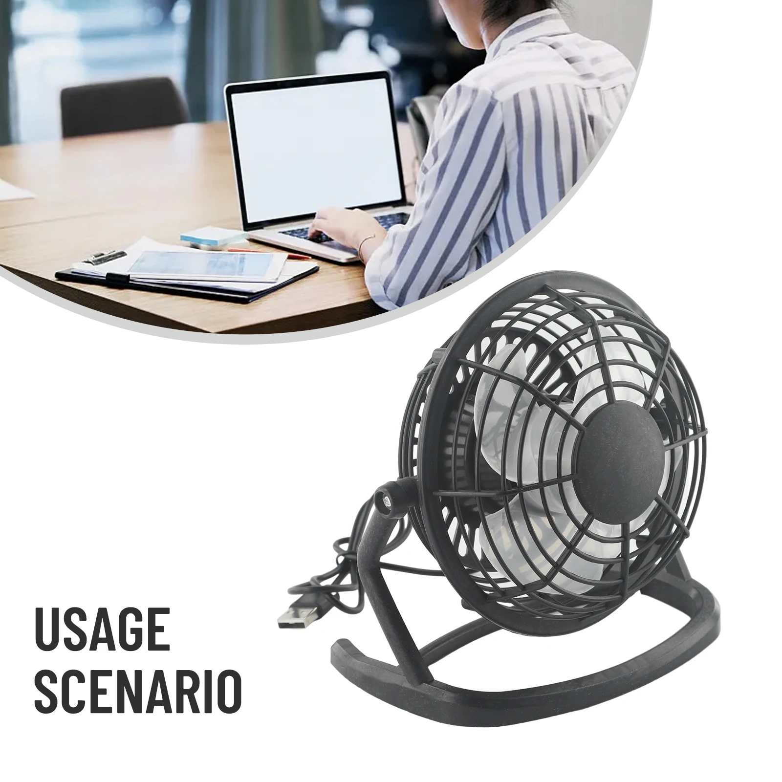 Portable Fans USB Fan 15*9*14.5cm ABS+Electronic Components Blue/Black Convenient Home UseUltra Quiet Practical
