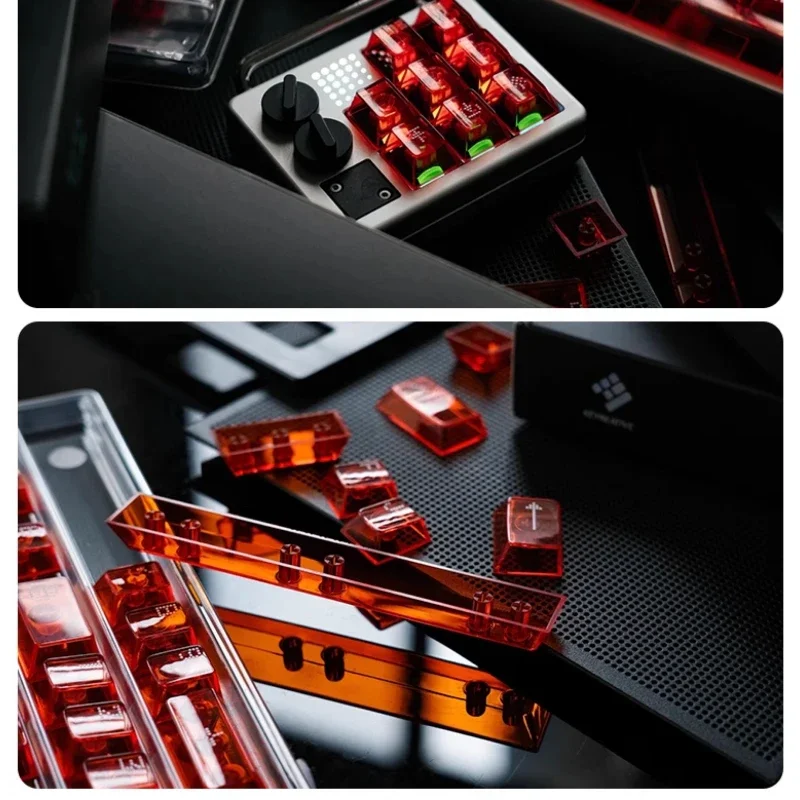 Asimov Keycaps Custom Personalize Keycaps UV Coated Film Multi Color Cherry Profile Transparent Keyboard Cap for Gaming Design