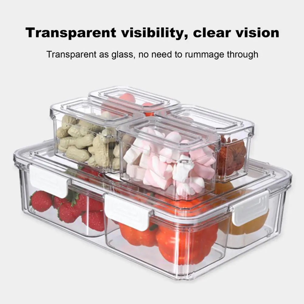 

Snack Cases Versatile 9-piece Refrigerator Storage Box Set Transparent Sealed Lid for Food Preservation Ideal for Fruit Spice