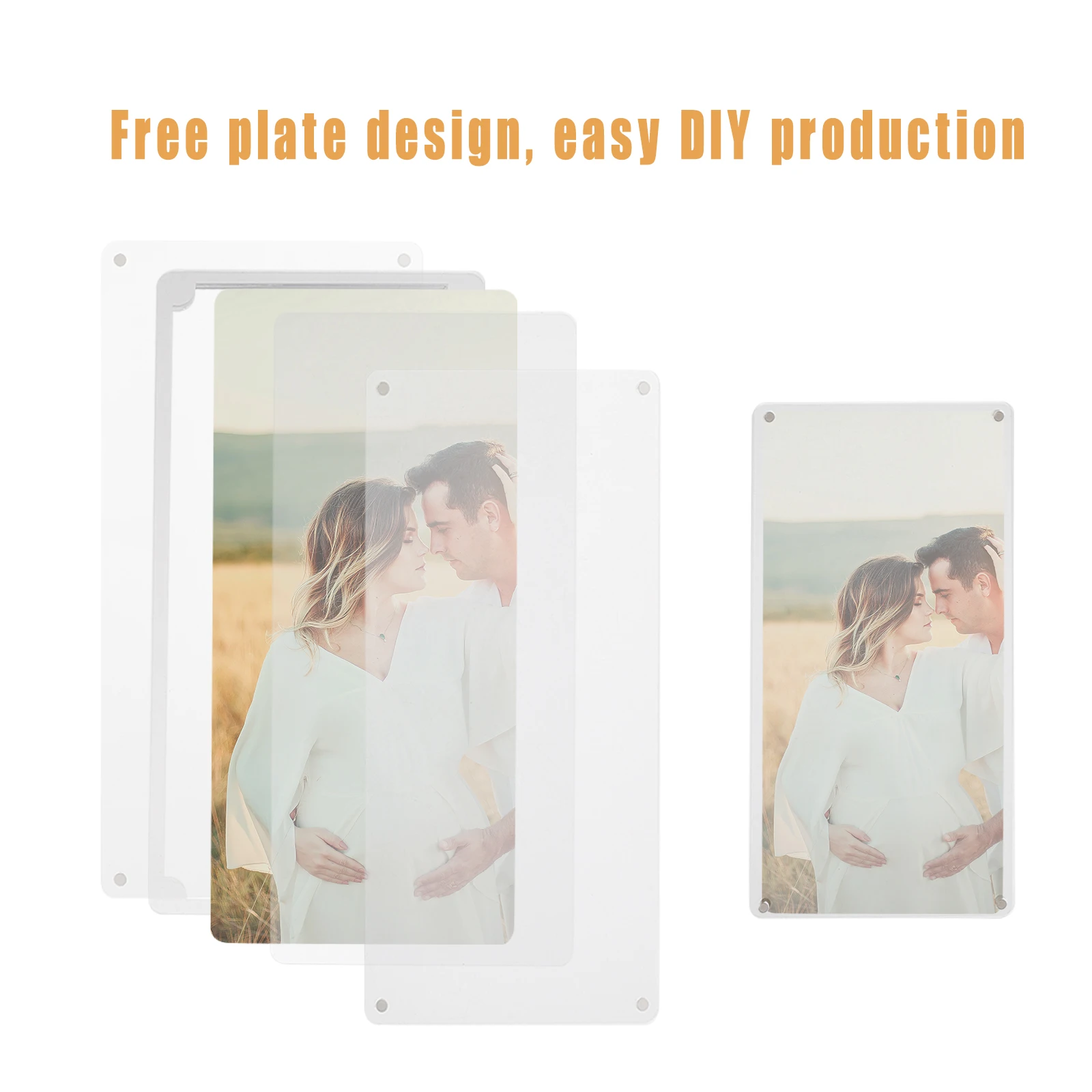 

4 pcs Acrylic Board Material Blank Transparent Sheets Diy Crafts Accessory Wedding Sign Decorative Plate Diy Acrylic Sheet For