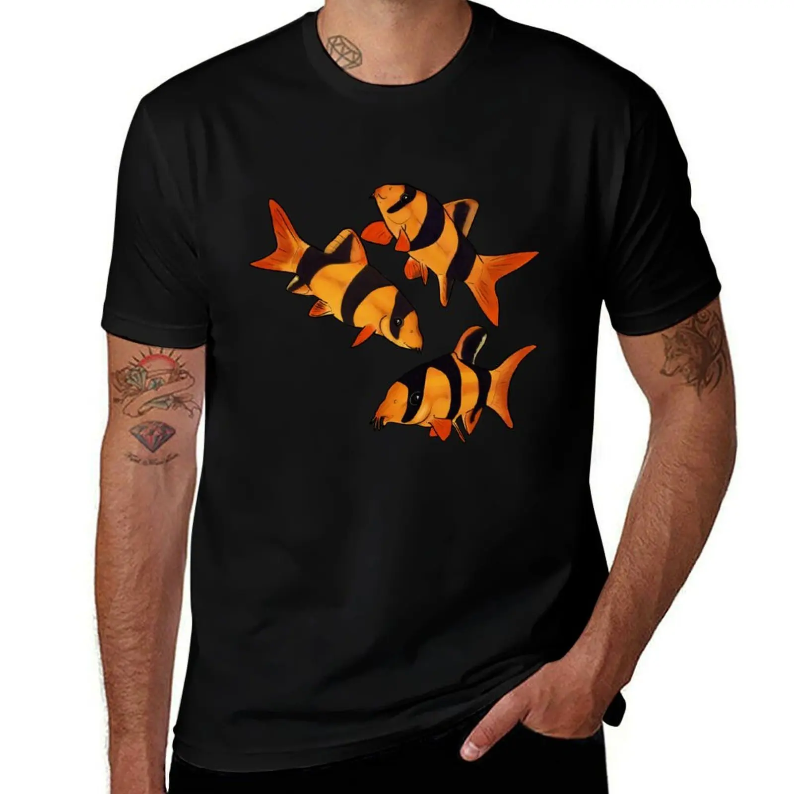 

Clown loach fishtiger botia T-Shirt rapper graphic tees custom t shirt blanks plus sizes mens t shirt graphic