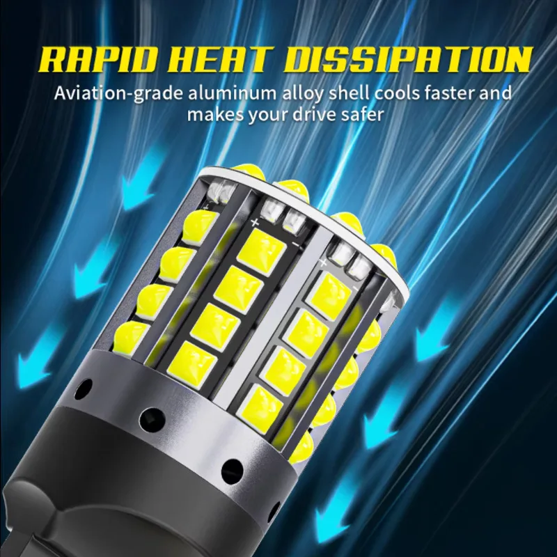 Turn Signal Reverse Brake Light Bulbs 1156 BA15S P21W BAU15S PY21W1157 BAY15D P21/5W LED Canbus 3030 44SMD 7440 7443 W21W T20