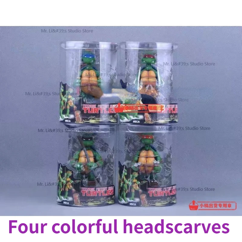 ผ้าคลุมศีรษะพี่น้องราฟาเอลใหม่เอี่ยมสีสันสดใสตุ๊กตาแอ็คชั่น4ชิ้นชุดการ์ตูนโมเดลของเล่นของขวัญสำหรับเด็ก